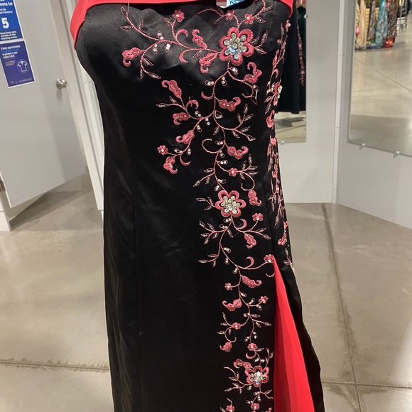 🖤HP🖤 Morgan 4 Ever Black and Pink Strapless Prom Dress Size 5/6 GORGEOUS - Picture 7 of 7